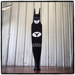 BAT BLADE BATMAN AVIATOR PARODY SCULPTURE Pilatus AIRPLANE PROPELLER BLADE ART